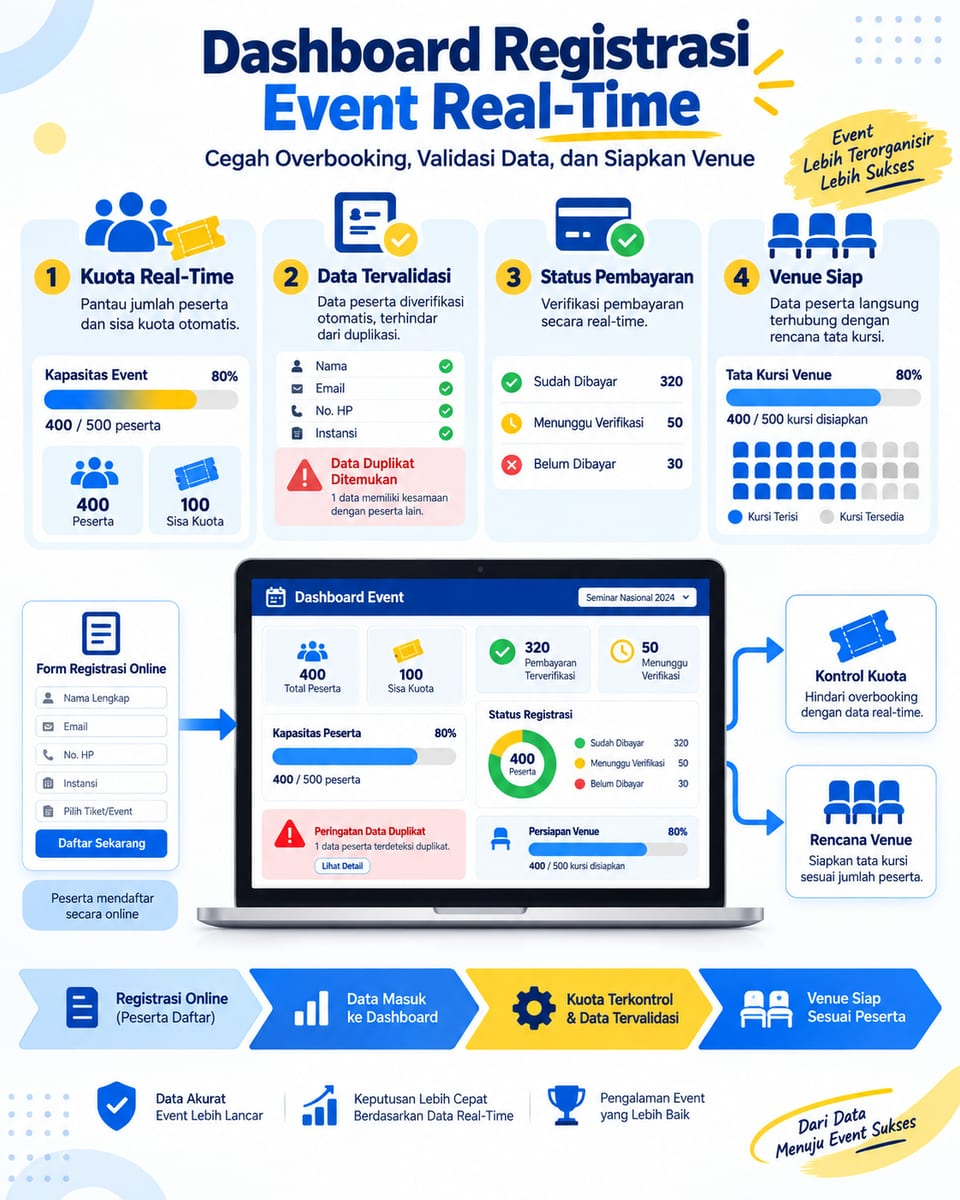 Form Online Saja Belum Cukup: Cegah Overbooking dengan Dashboard Kuota Real-Time