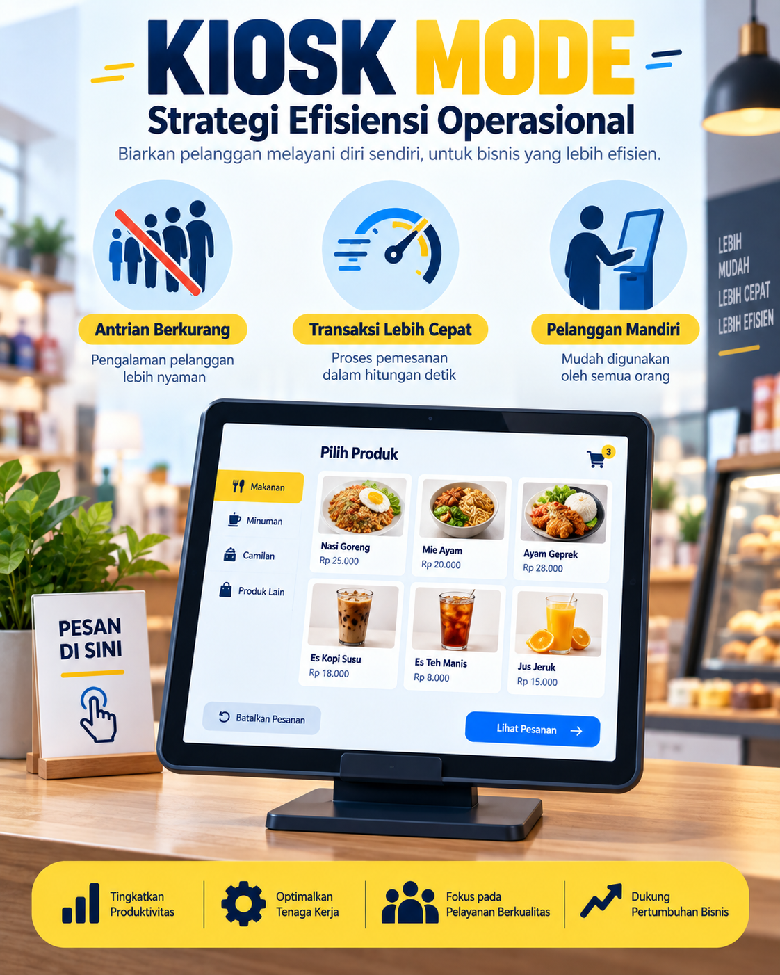 Kiosk Mode: Senjata Rahasia Aplikasi Kasir yang Bikin Antrean Langsung Lenyap!
