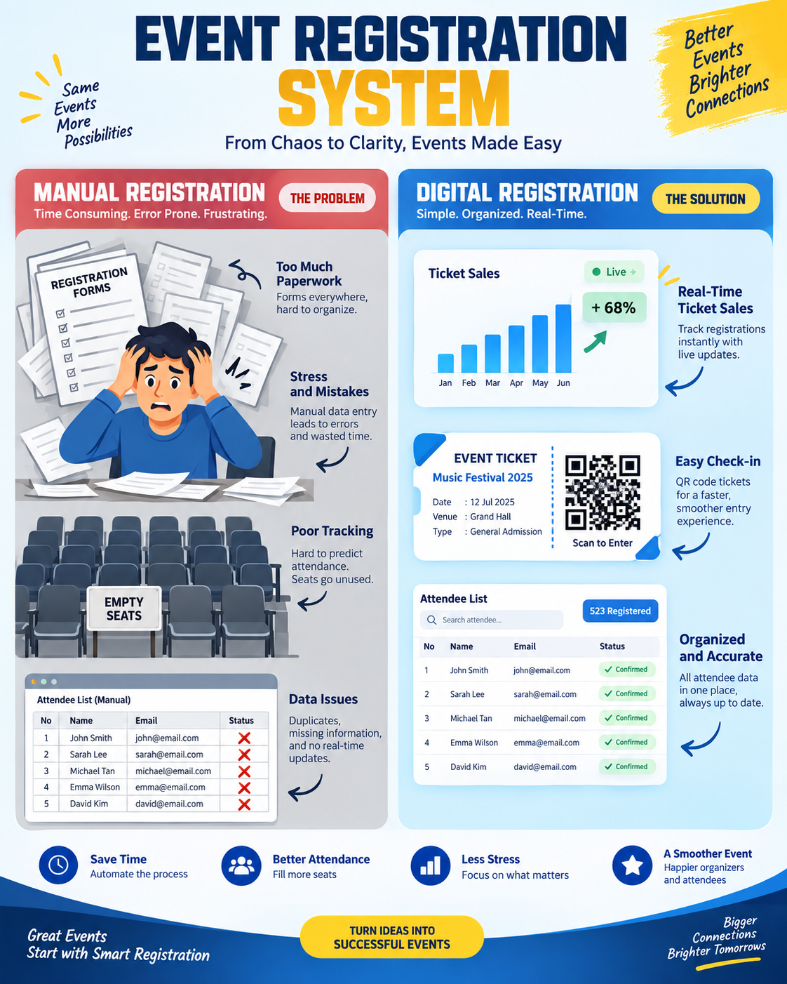 Kursi Kosong & Data Kacau? Ini Bukan Masalah Acara, Tapi Masalah Sistem Anda.