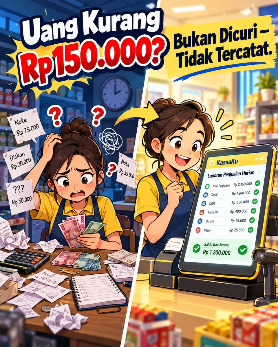 Selisih Kas Bukan Soal Uang Hilang — Tapi Transaksi yang Tidak Tercatat